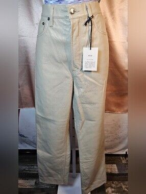 AGOLDE 90s Pinch Waist Recycled Leather High Rise Pants 28 NWT